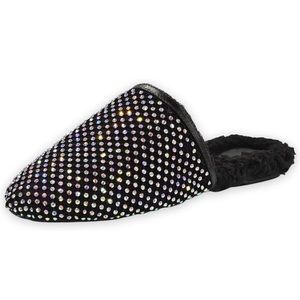Schutz Shies Jasmin Mule Slippers black with Multicolored jewels Size 7